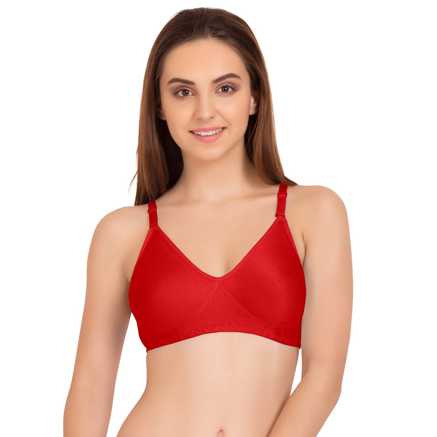 tweens Non Padded Bra - Cotton Rich Fabric - Full Coverage, Multiway Straps, Wirefree, Seamless T-Shirt Bra-picture-12