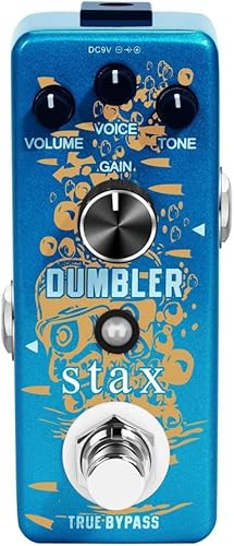 Vista 102 de Stax Pedales de efectos de compresor. Sonido clásico de compresión óptica. Ataque suave y atenuación. Conservando el transitorio de la señal Línea