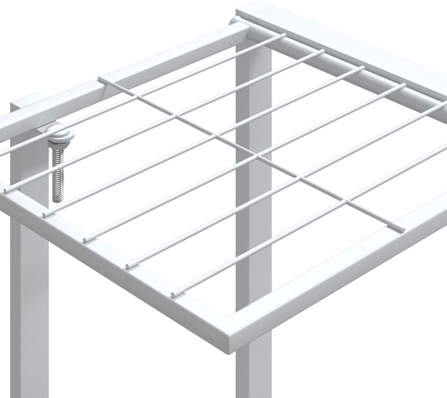 Flower Rack with Wheels, Plant Stand, Plant Stand, Flower Stand, Indoor Flowerpot, 94.5 x 24.5 x 91.5 cm, Iron White