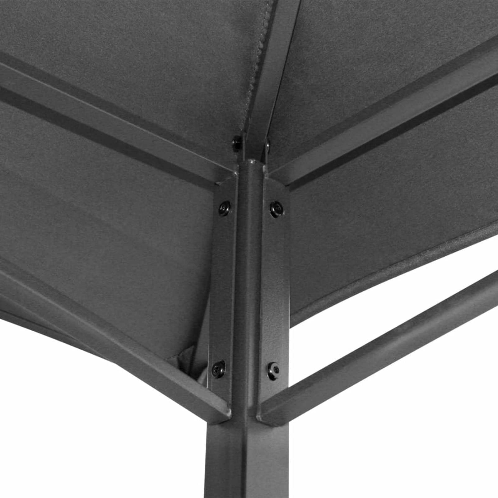 ZEYUAN Altana, Namioty Zewnętrzne, Pergole Ogrodowe, Markiza Zewnętrzna, Pergola Ogród Zewnętrzny, Pergola Tarasowa, Grill Stojak Boczny Stal Antracyt 240x150x243 cm