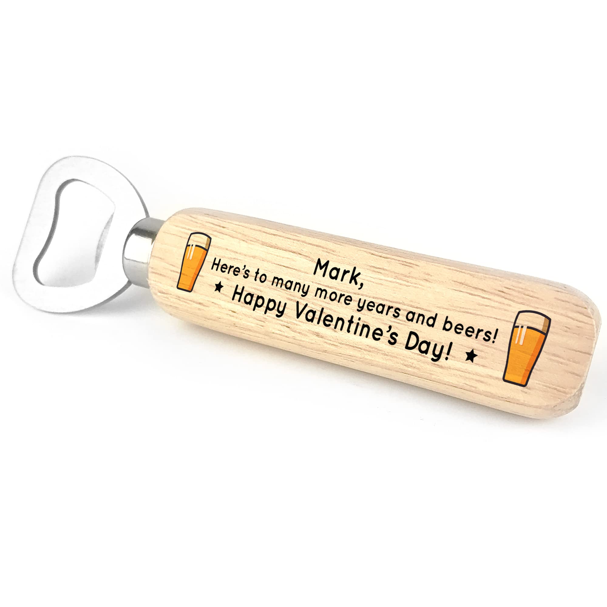 Quirky Valentines Day Gift for Him Boyfriend Husband Bottle Opener Personalised Gift