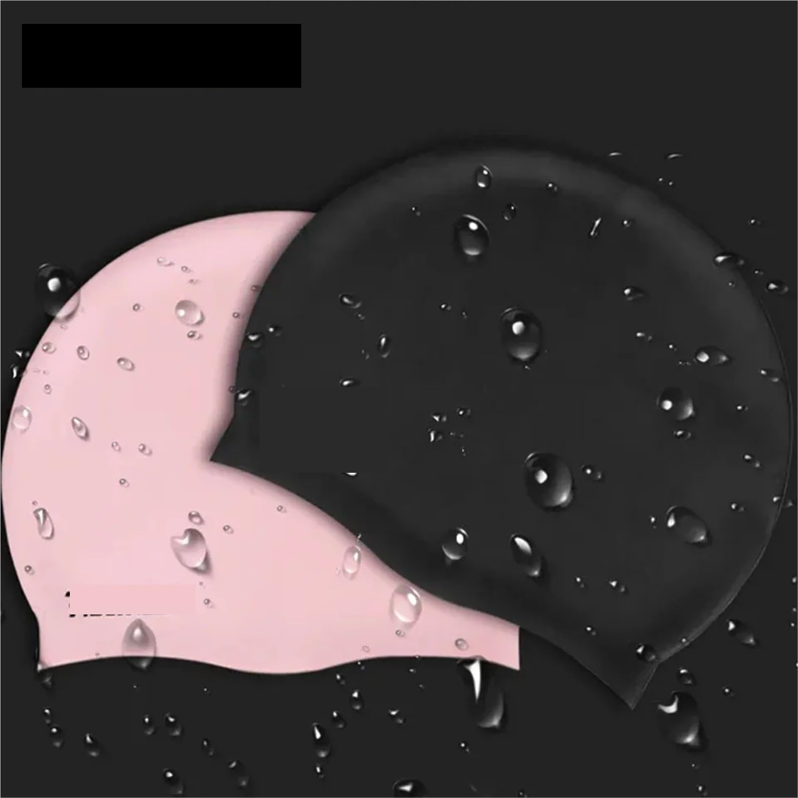 Gorro de natación Antideslizante Silicona, Gorro con Orejas, Impermeable for Hombres y Mujeres, 2 uds para Uso En Piscinas