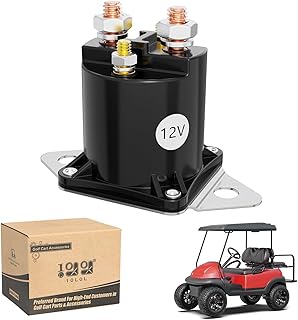 10L0L Golf Cart 12V Solenoid for Club Car DS & Precedent Gas 1984-up,4 Terminal Golf Cart Club Car Starter Solenoid 1013609,1012275,1117