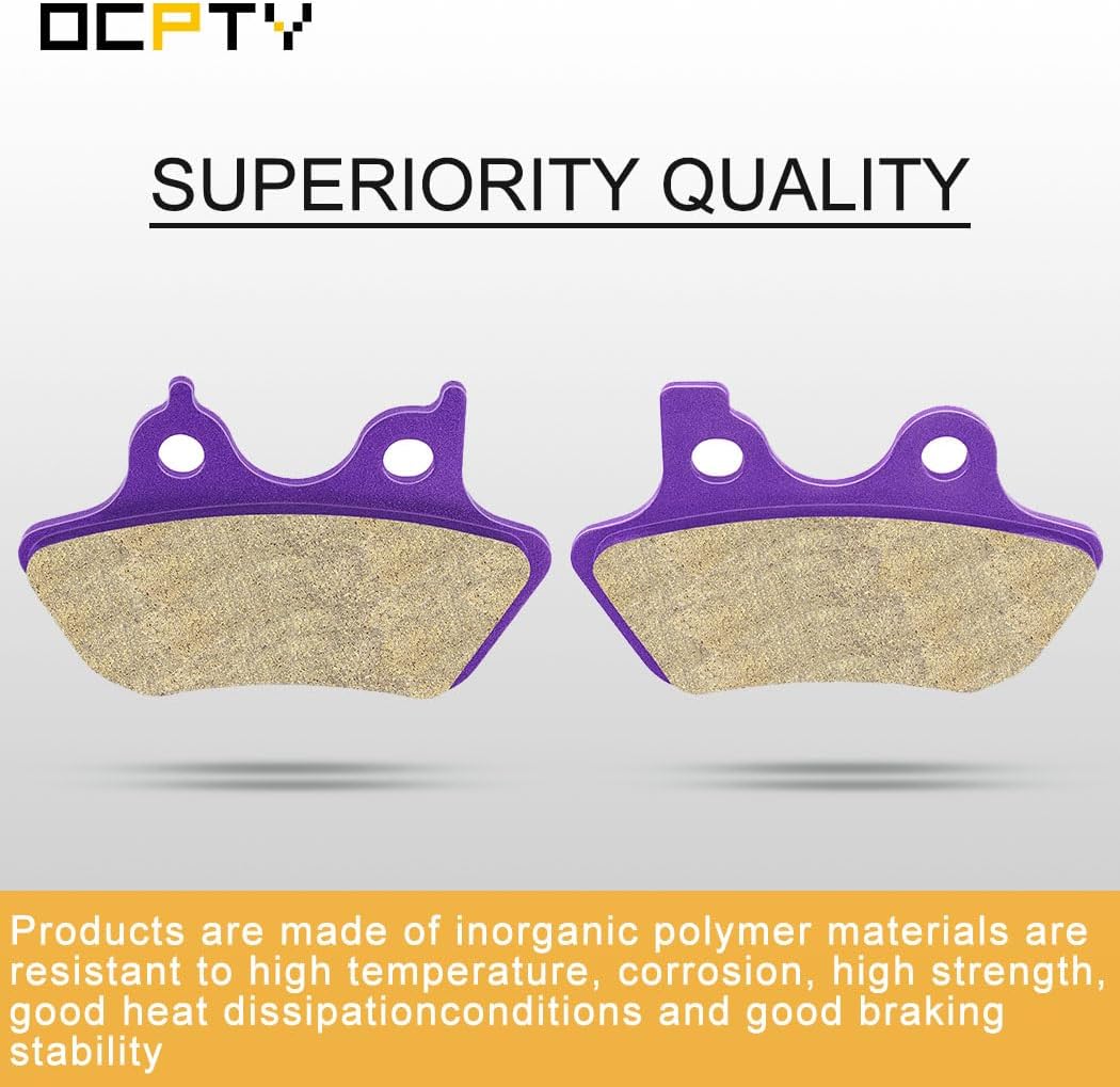 OCPTY Carbon Fiber Brake Pads Fit for 2000-2003 Night Train FXSTB Softail Deuce FXSTD Sportster 883 XLH88