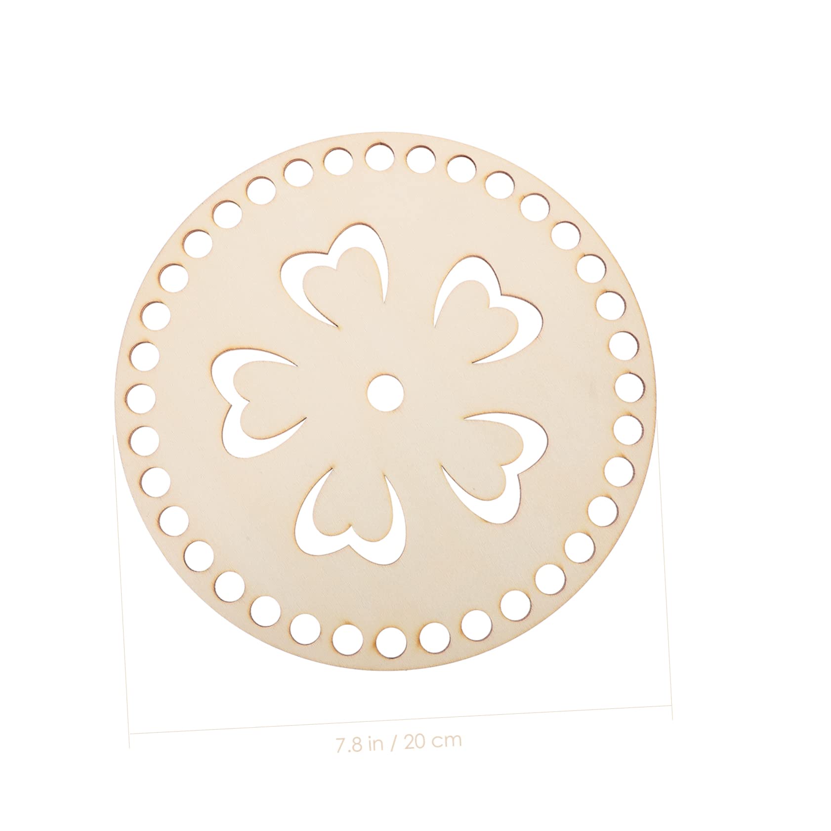 ARTIBETTER 2pcs Wood Chip Accessories Bag Material Round Bag Bottom Crochet Bottom Shaper Pad Basket Bottom Crochet Knitting Crochet Project Bags Base Indoor Knitting Accessories Storage