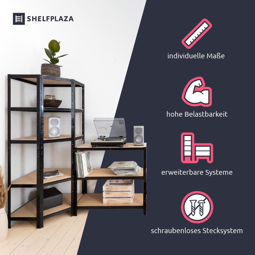 shelfplaza® 230x70x40cm HOME Eckregal Schwerlast verzinkt/Metallregal Eckregal stehend 6 Böden je 145kg Tragkraft/Corner Shelf Schwerlastregal Ecke/Steckregal Schwerlastregal Eckregal