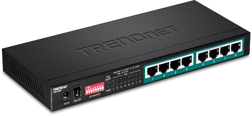 Amazon.com: TRENDnet 8-Port Gigabit Long Range Poe+ Switch