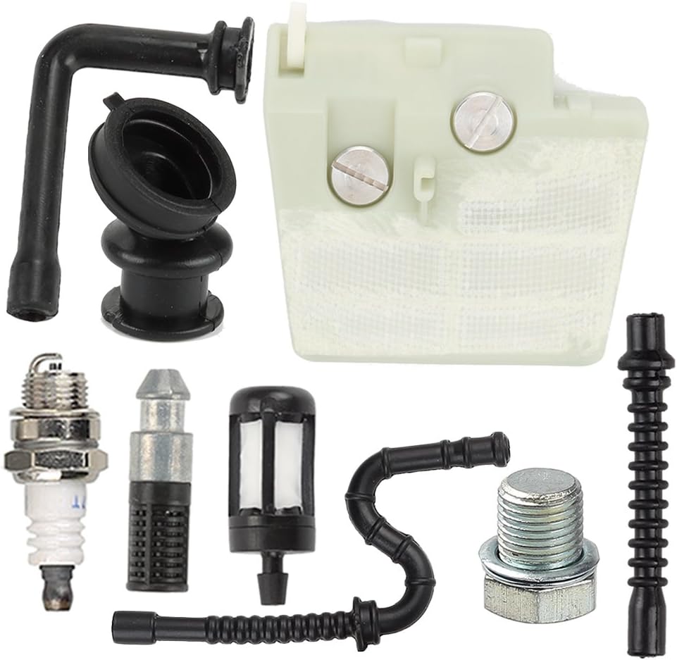 Mckin Fuel Oil Line Filter Intake Manifold Cylinder Decompression Plug for STIHL 024 026 MS240 MS260 024AV 024S Chainsaw