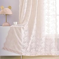 Vista 110 de YJ YANJUN Cortinas traslúcidas negras de 54 pulgadas de largo, panel de cortina de encaje gótico victoriano para cocina, cortinas cortas