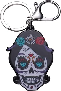 acrilico halloween teschio portachiavi zucchero scheletro portachiavi borsa borsa pendente decorazione per auto portachiavi regalo halloween natale