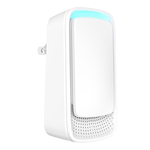 Plug In Air Ionizers - Negative Ion Technology Air Purifier - Quiet Operation Air Freshener for Home, Bedroom, Office, Garage Room - Portable Air Purifiers Odor,Pets Smell - Air Cleaner White (1 Pack）