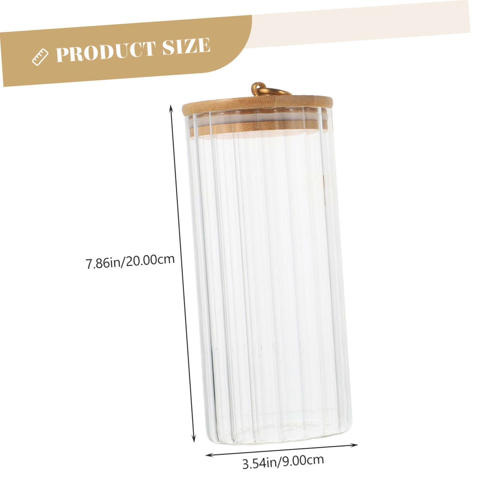 VICASKY 3 Pezzi Barattoli Vetro Cucina con Coperchi Bamboo Sigillati Contenitori Alimentari Trasparenti Ermetici per Tè Cereali Legumi Frutta Secca Protezione Umidità e Insetti Vasi