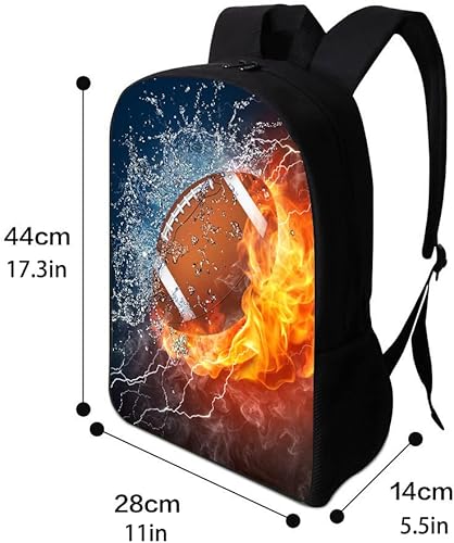 Miniatura 2 de Mochila deportiva de 17 pulgadas, mochila negra para niño, diseño fresco, casual, mochila escolar para hombreniñoniñamujer, Negro -, Mochilas Daypack