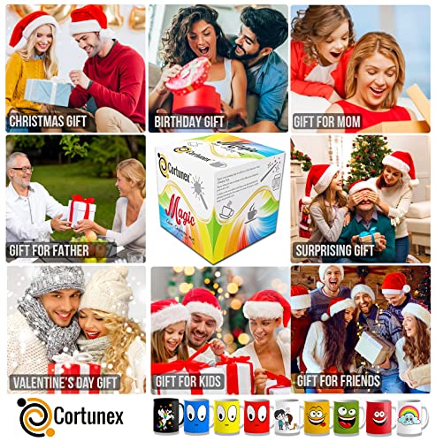 Cortunex Heat Changing Mug - Add Coffee Or Tea And The Lovely Couple And Cats Appears - Comes In A Fun Gift Box - Black Mug #TOP1