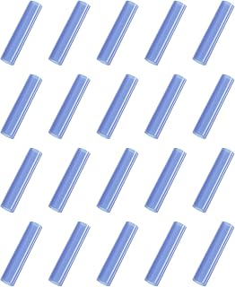 uxcell 20Pcs Silicone Straw Tips, Metal Straw Covers, Soft Reusable Straws Tips Fit for 6mm/0.24" OD Stainless Steel Straws (Blue)