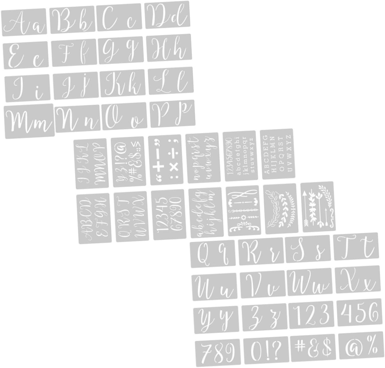 Tofficu 45pcs Art Stencils Wall Stencils for Painting Graffiti Decorative Washable DIY Tools