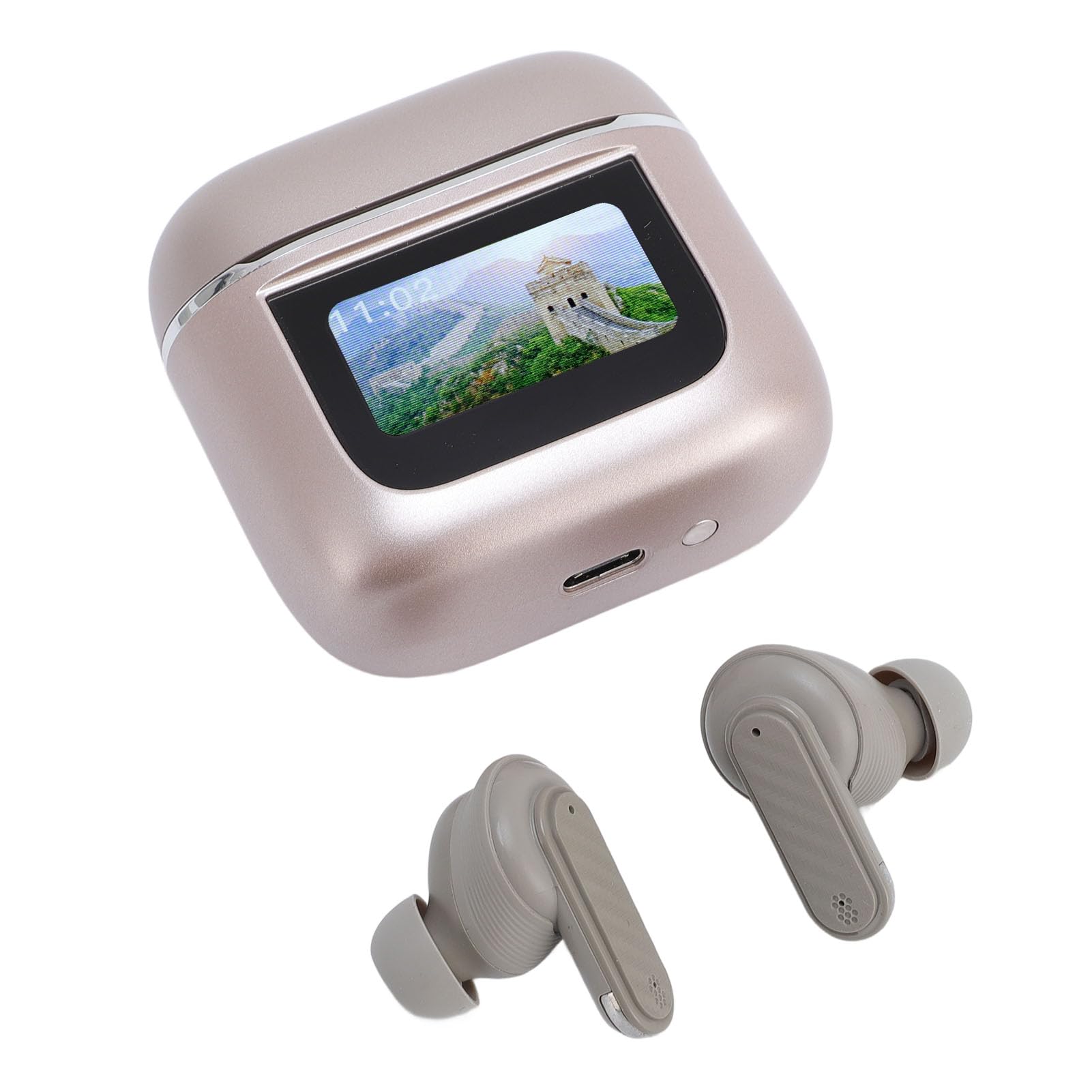 Generic Auricolari per Traduttore di Lingua Bluetooth 5.4 Riduzione del Rumore per Amanti della Musica e Viaggiatori Elettronica in Plastica 2 Paia (Oro（Luce bianca calda 3000K))