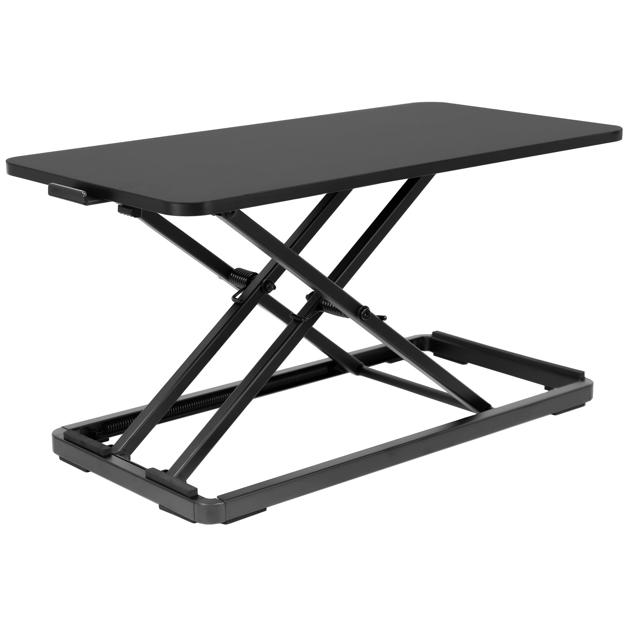 Steh-Sitz Schreibtisch Höhenverstellbar, Ergonomische,60 x 34 cm Stehpult,für Büro, Arbeitszimmer, Wohnzimmer und Fenster, Schwarz