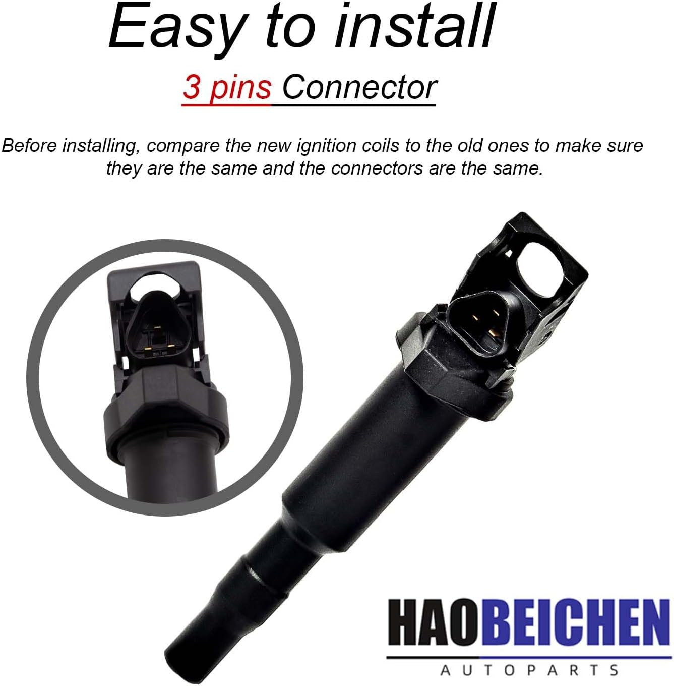 4.8L V8 Ignition Coil Spark Pack for BMW 550I 2006-2010 650I 2006-2010 750I 2006-2009 750LI 2006-2009 X5 2004-2010 UF592 0221504470 (8 SETS) 4.8L V8 ONLY