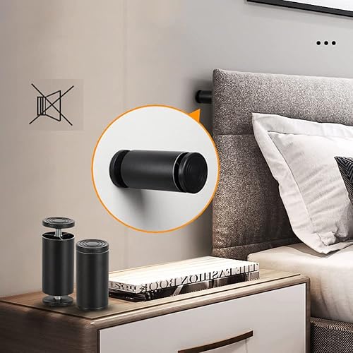Miniatura 4 de Wwxuanke - 2 soportes ajustables de aleación de aluminio para cabecero de cama, para evitar que se afloje y no se mueva, tapones de cama para camas,