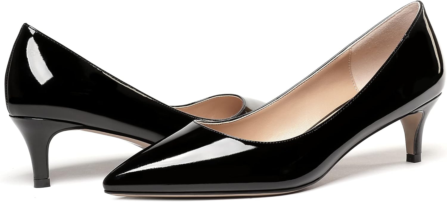 Patent Leather Inches High Heels Shoes Black Pumps Inch Heel Cheap