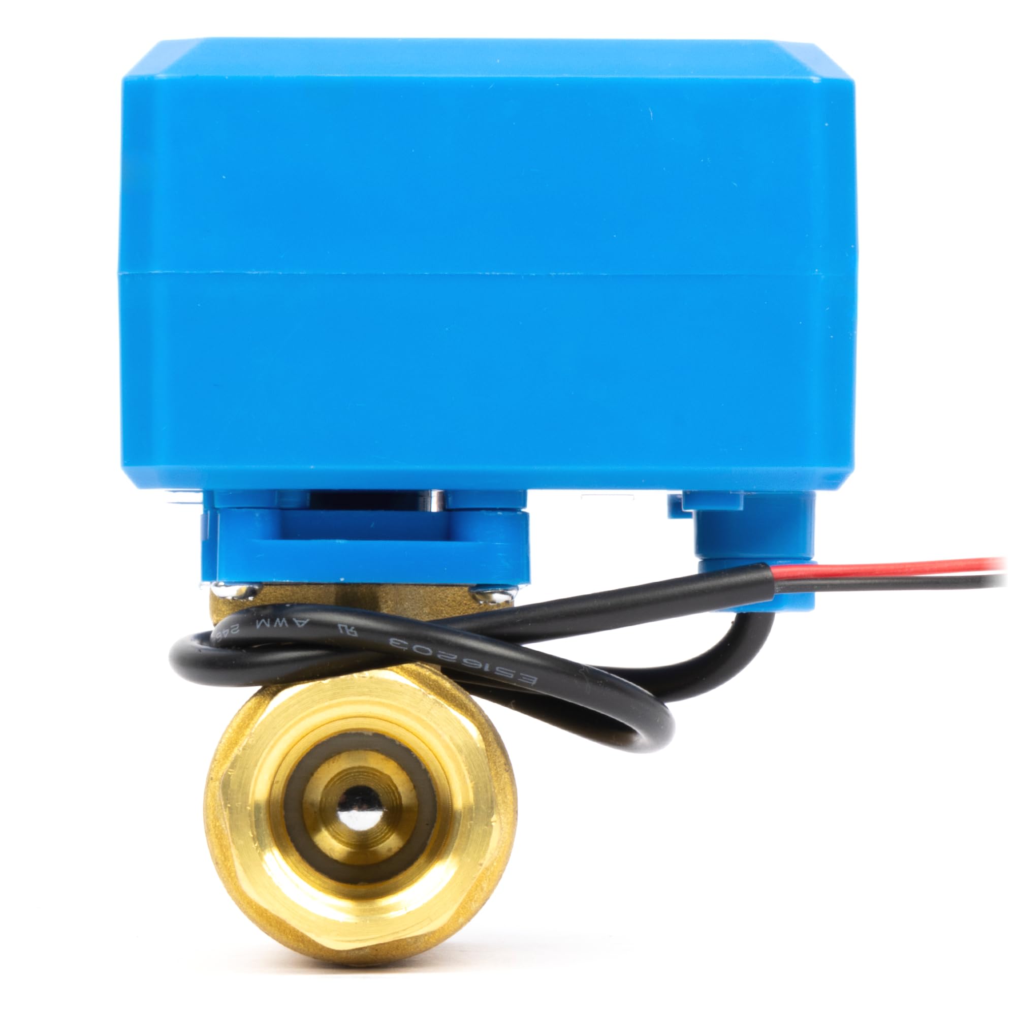Valvola a sfera motorizzata in ottone da 1/2", ritorno automatico a 2 fili, 9-36 V AC/DC con 3 spie, normalmente chiusa