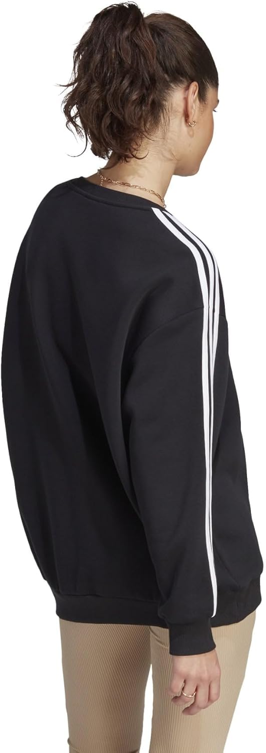 adidas womens Essentials 3-stripes Oversized Fleece SweatshirtSweatshirt - Image 2