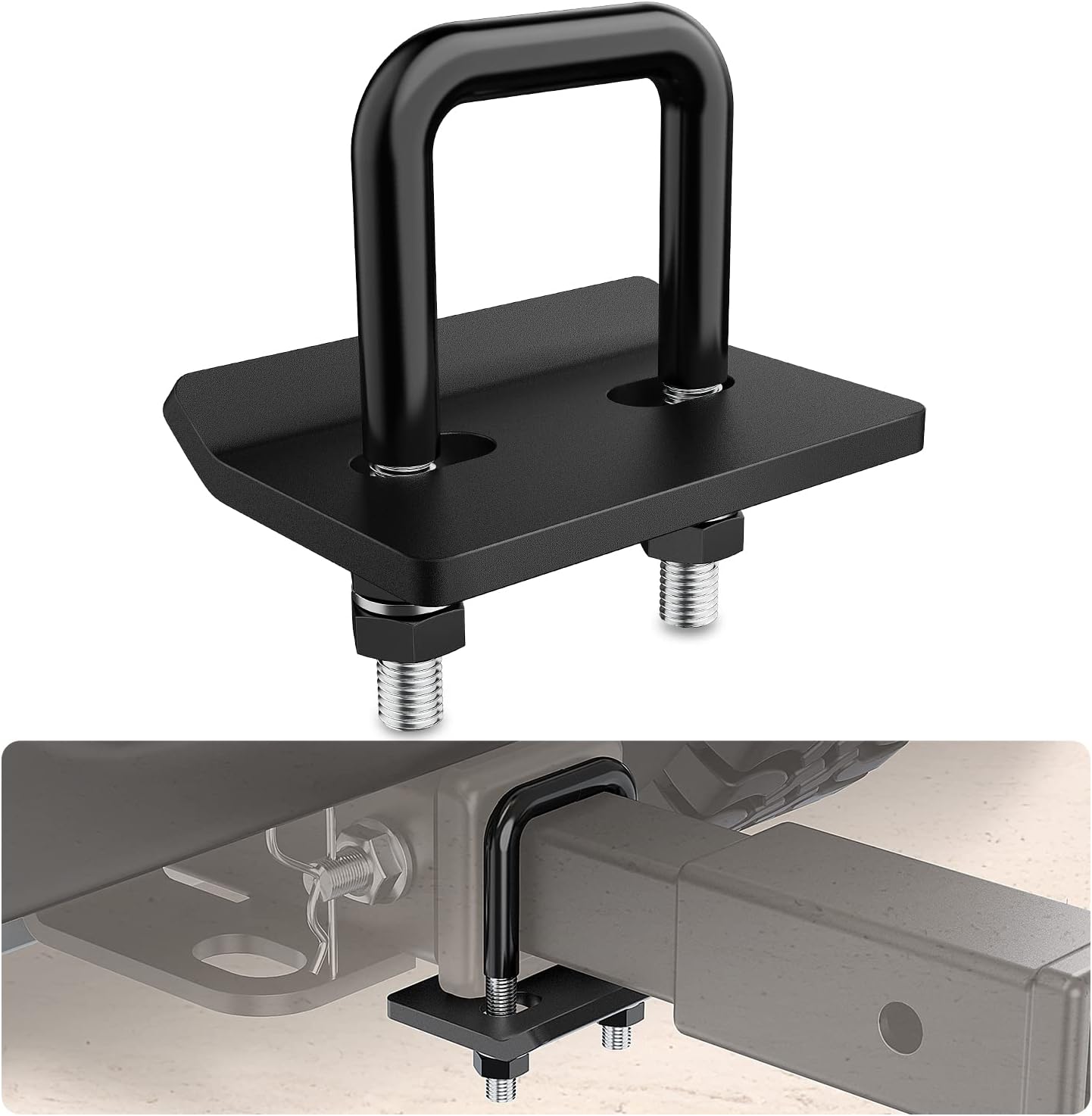 Nilight Trailer Hitch Tightener för 2 tums släpvagnar Hitches Anti Rattle Heavy Duty Steel med gummi Antirost Triple Protective Matte