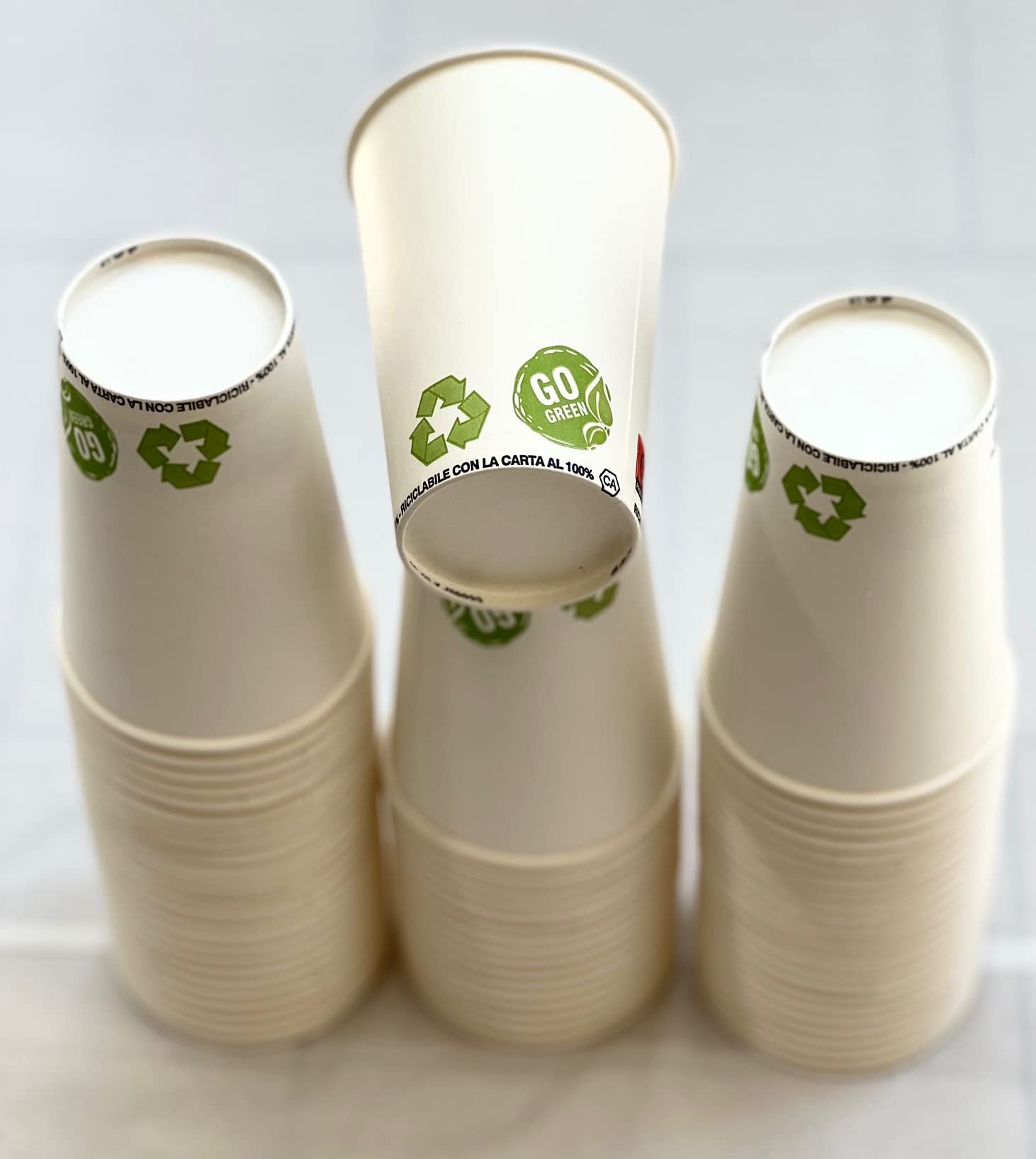 1000 bicchieri usa e getta da 330 ml, in carta di cartone, di alta qualità, per bevande calde e fredde, cocktail, cappuccino e caffe e latte, 12 oz