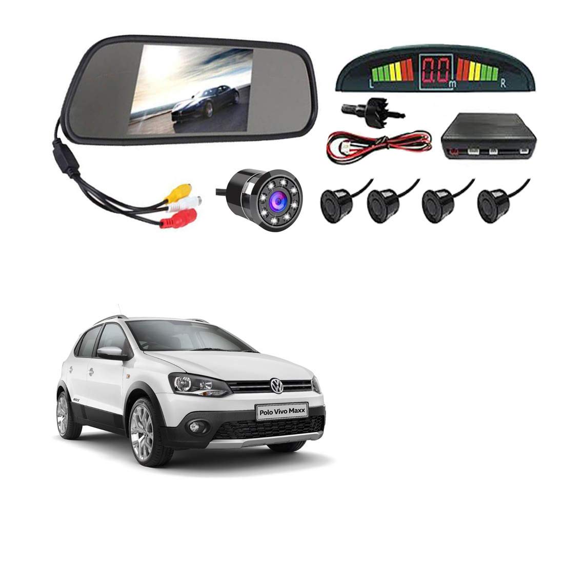 AYW (ALL YOU WANT) Car Rear View Camera with Black Sensor and Screen of Polo Exquisite