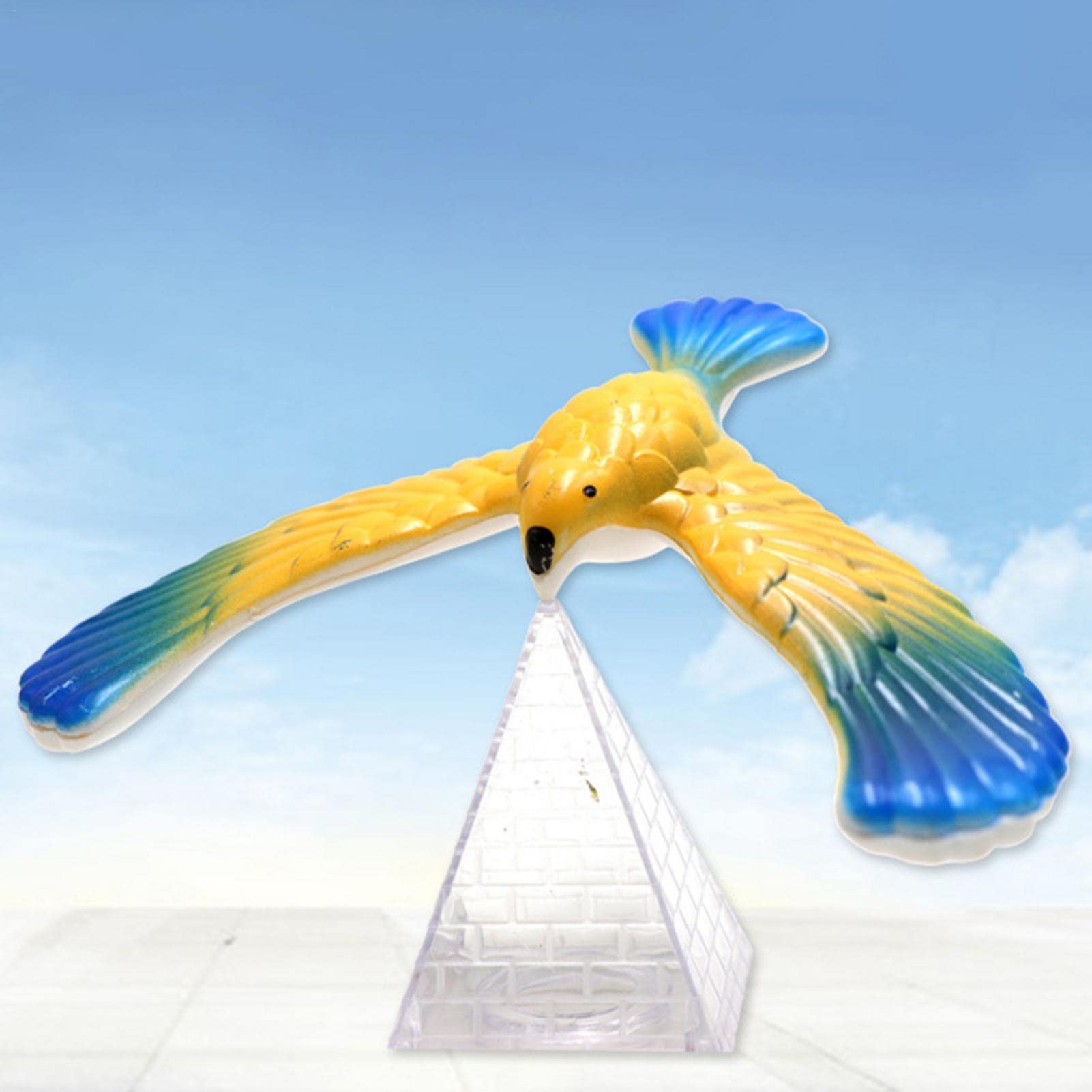Pack De 4 Juguetes De Equilibrio De Pájaro Y Torre | Águila Estabilizadora De 13x4x11 Cm | Color Aleatorio | Plástico Ligero | Ideal Para Niños Y Adultos | Clásico Nostálgico Que Desarrolla La Coordinación