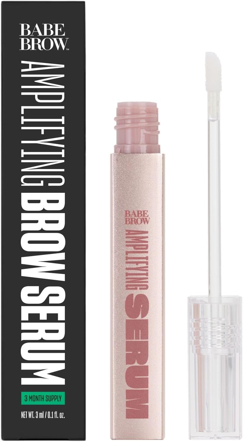 BABE ORIGINAL Lash Brow Serum - Fuller & Thicker Looking Eyebrows, Brow Enhancing Serum, Castor Oil, Biotin, Repairing Amino Acids, 3mL, 4-month Supply