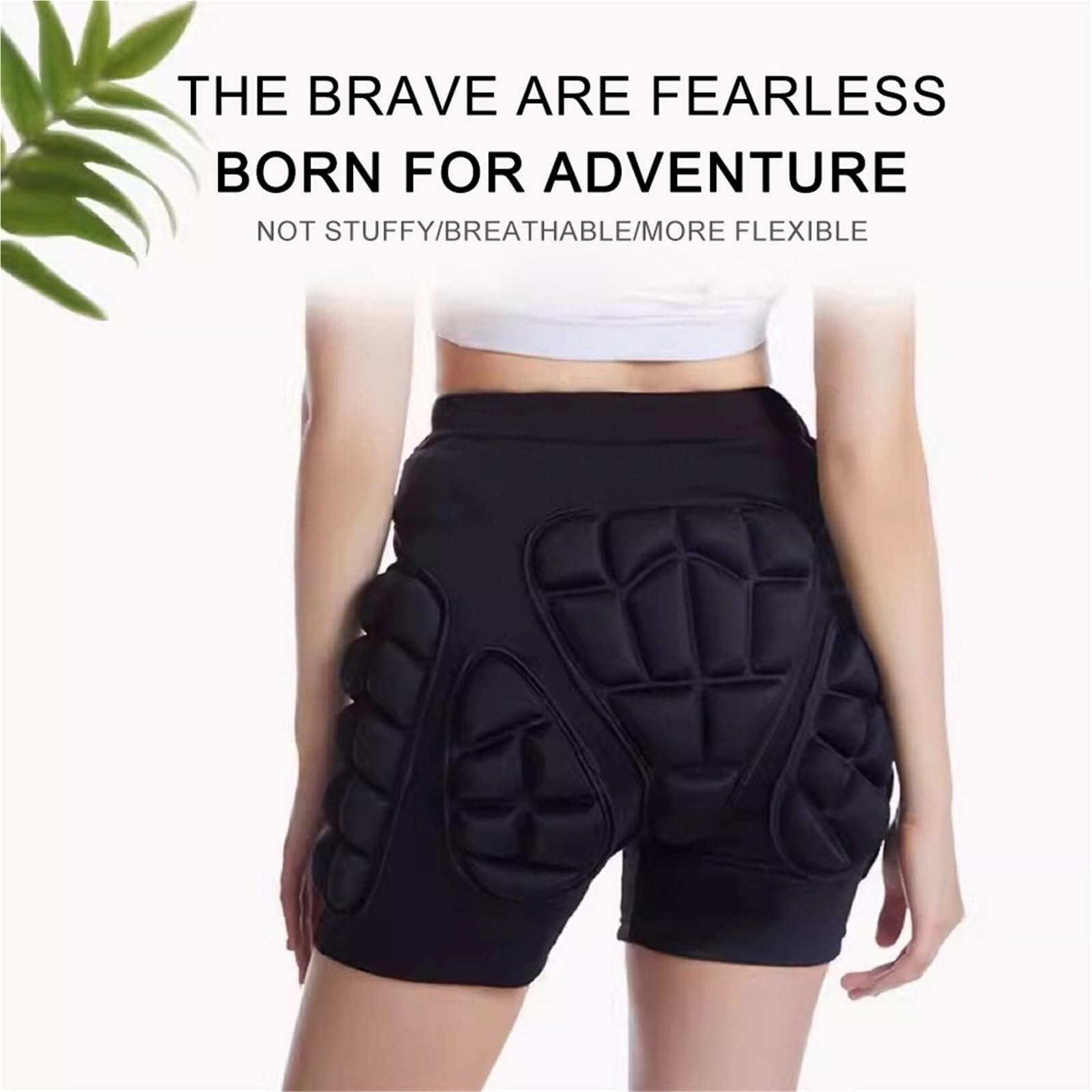 Ski Butt Pad Shorts Short de Protection rembourré 3D Respirant for Sports d'hiver, Snowboard, Short Anti-Impact en EVA, des Hanches, Fesses et du Coccyx