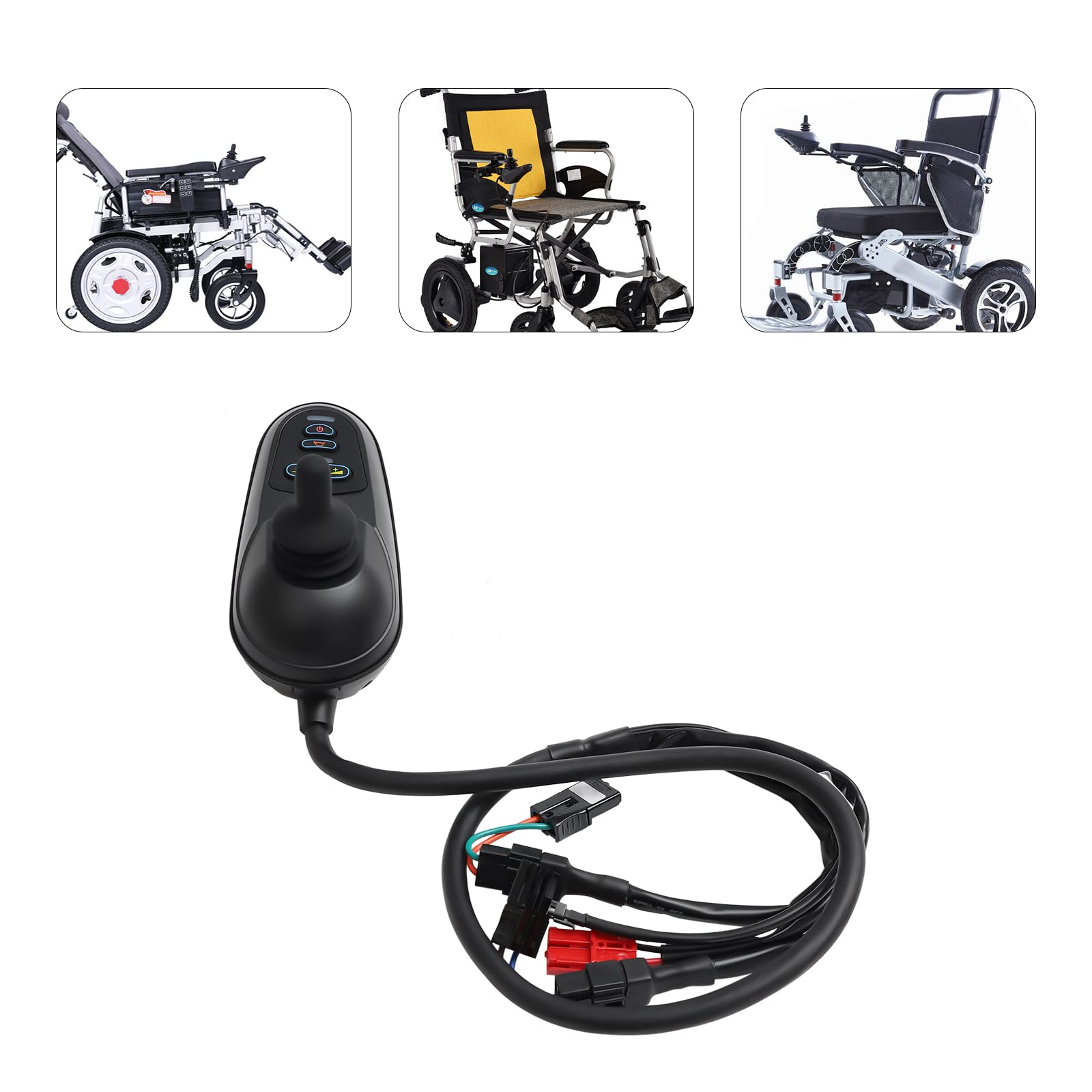 Controlador de joystick para silla de ruedas eléctrica WB5003, accesorios de movilidad eléctrica, aluminio, resistente al agua, 24 V, 50 A, 5 marchas, IPX3