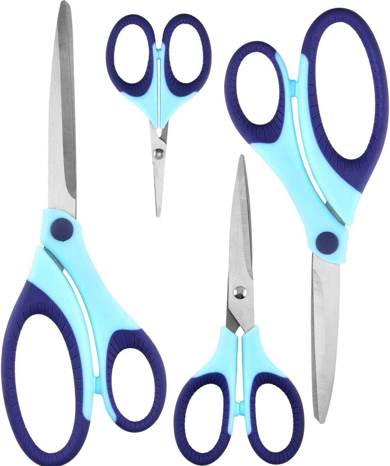 Amazon.com: KUONIIY Scissors,Craft Scissors Bulk Pack of 4,Ultra Sharp ...