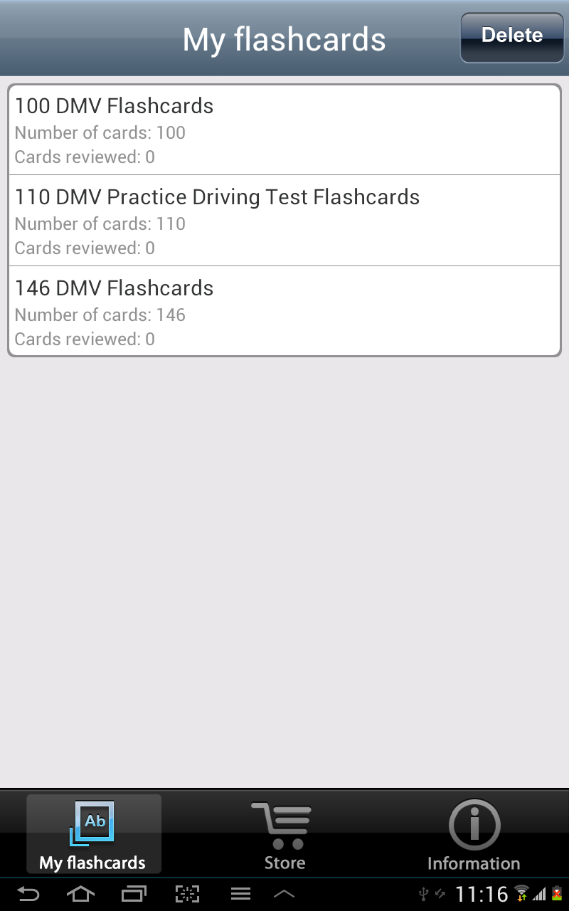 New DMV Flashcards App on Amazon Appstore