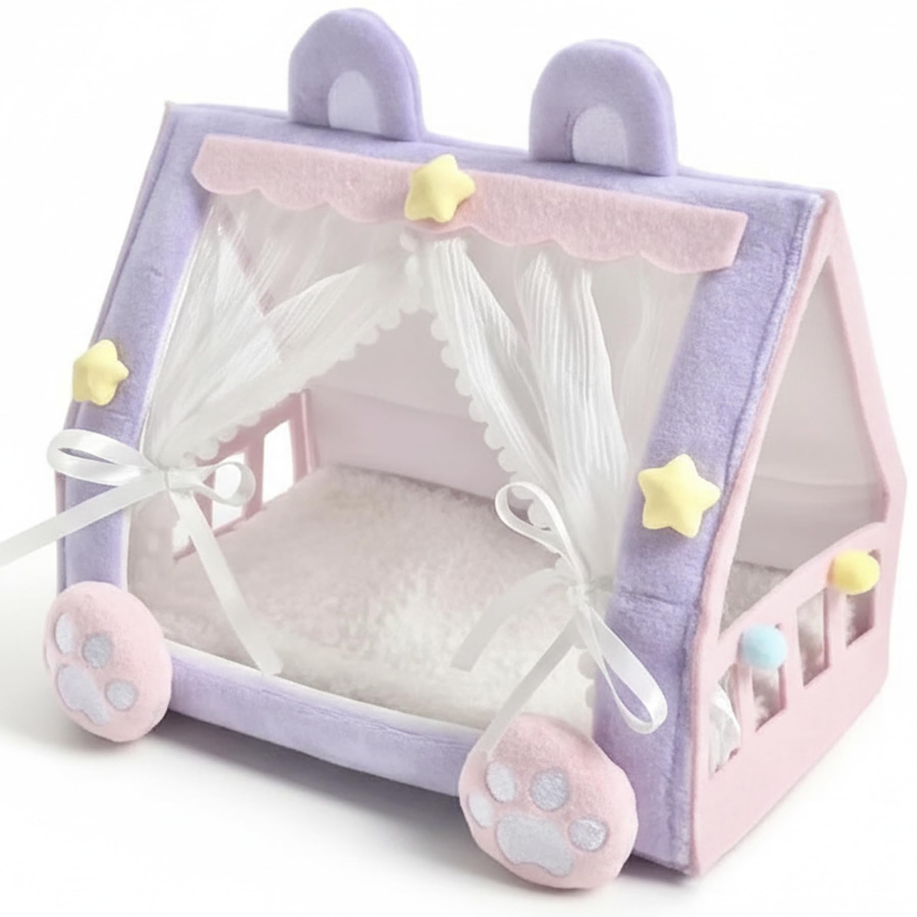 Berceau et lit de poupée pour bébé, Tente de poupée Adorable Faite à la Main avec Un Design rêve pour Exposition poupées, Jouet Berceau Miniature Confortable pour Accessoires Maison po