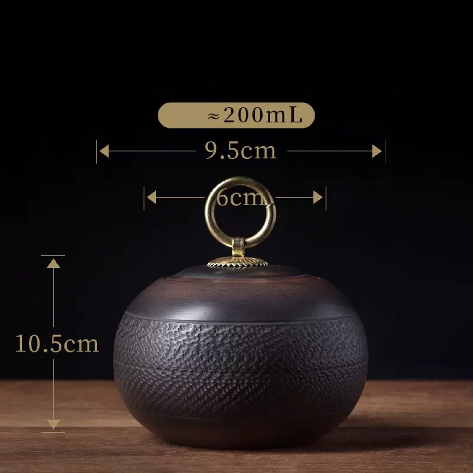 Pojemnik na herbatę Pojemniki do przechowywania herbaty, ceramiczny słoik z uszczelką i teksturą ziarna młotka, fioletowy piasek, ceramiczny słoik do przechowywania luźnej herbaty, 200 ml