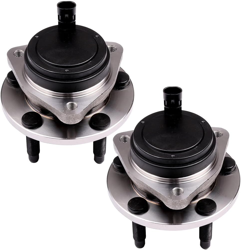 ANGLEWIDE(2-Pack) Left+Right+Front Wheel Hub Bearing Assembly with ABS Sensor 5 Lugs Fits for 2012-2013 for Chevrolet Caprice PPV 3.6L,2011-2013 for Chevrolet Caprice PPV 6.0L Replacement OE 513280