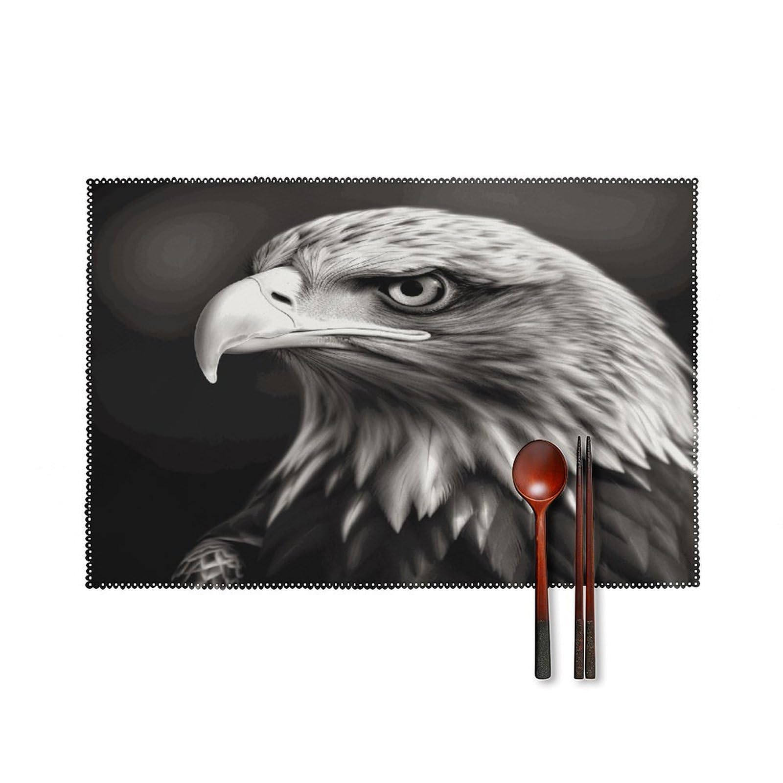 Fodpand Style Eagle Black And White Placemats Set Of 4 Place Mats Table Mats