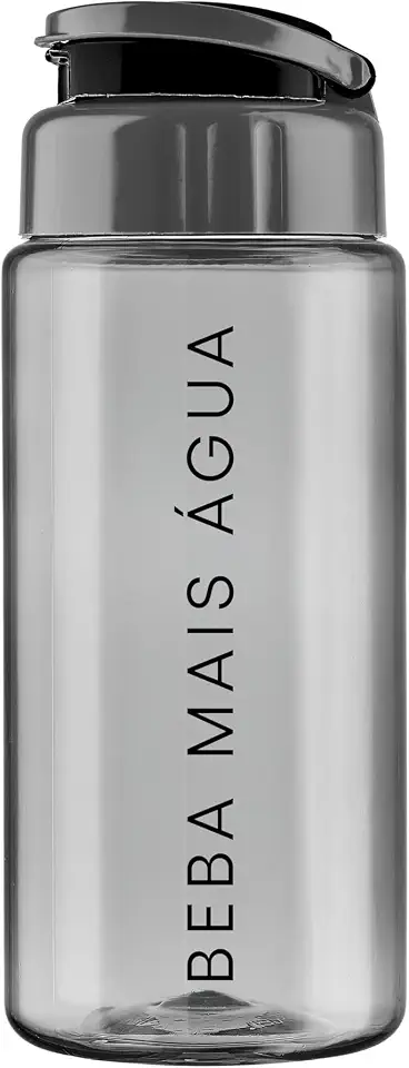 Garrafa Squeeze TIBA Atenas Decorada 500 ml com Alça Cinza