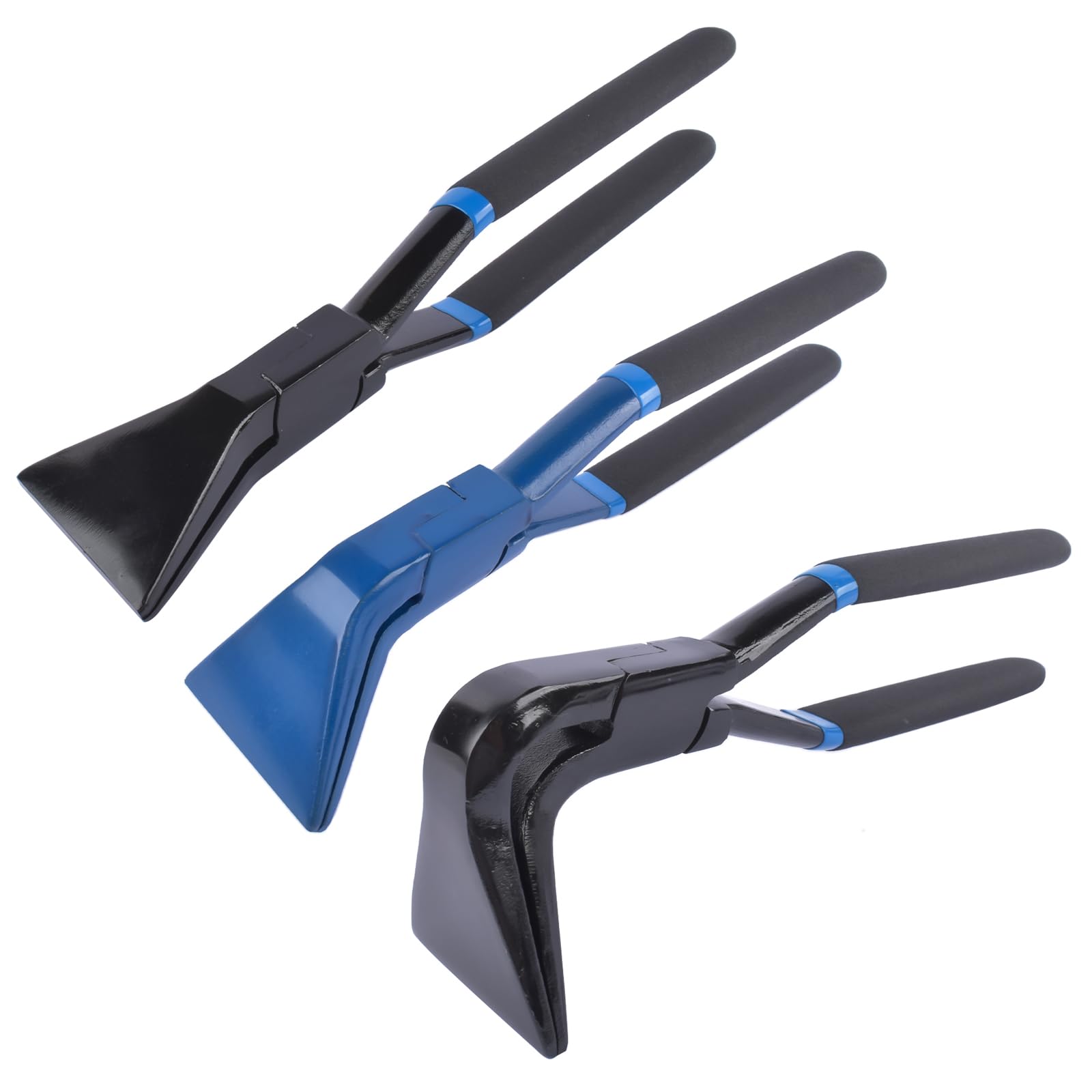 3 Pezzi Pinza piegatrice pinze per piegare le lamiere 0°, 45° e 90°, lunghezza circa 300 mm per tetto idraulico (Blu e Nero)