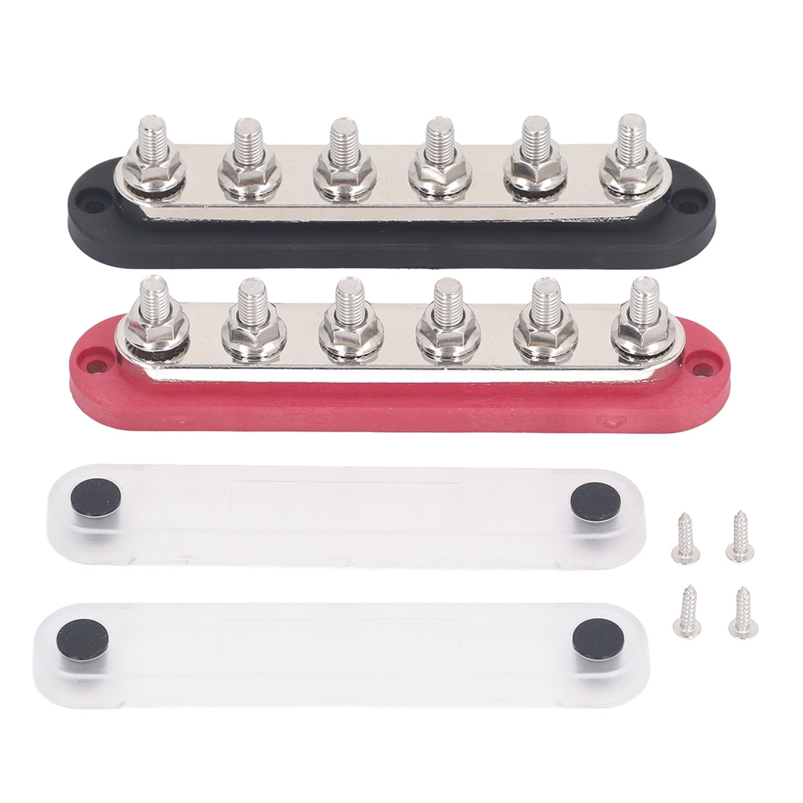 2 Stuks M8 300A 12-48V Stroomverdeling Blok Bus Bar Batterij Terminal Distributie Blok Met Cover voor Auto Boot Marine