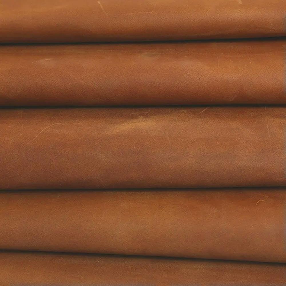 Duży rozmiar garbowanej skóry kawałek DIY prawdziwa skóra materiał pełnoziarnista skóra bydlęca brązowa gruba skóra 2,0 mm