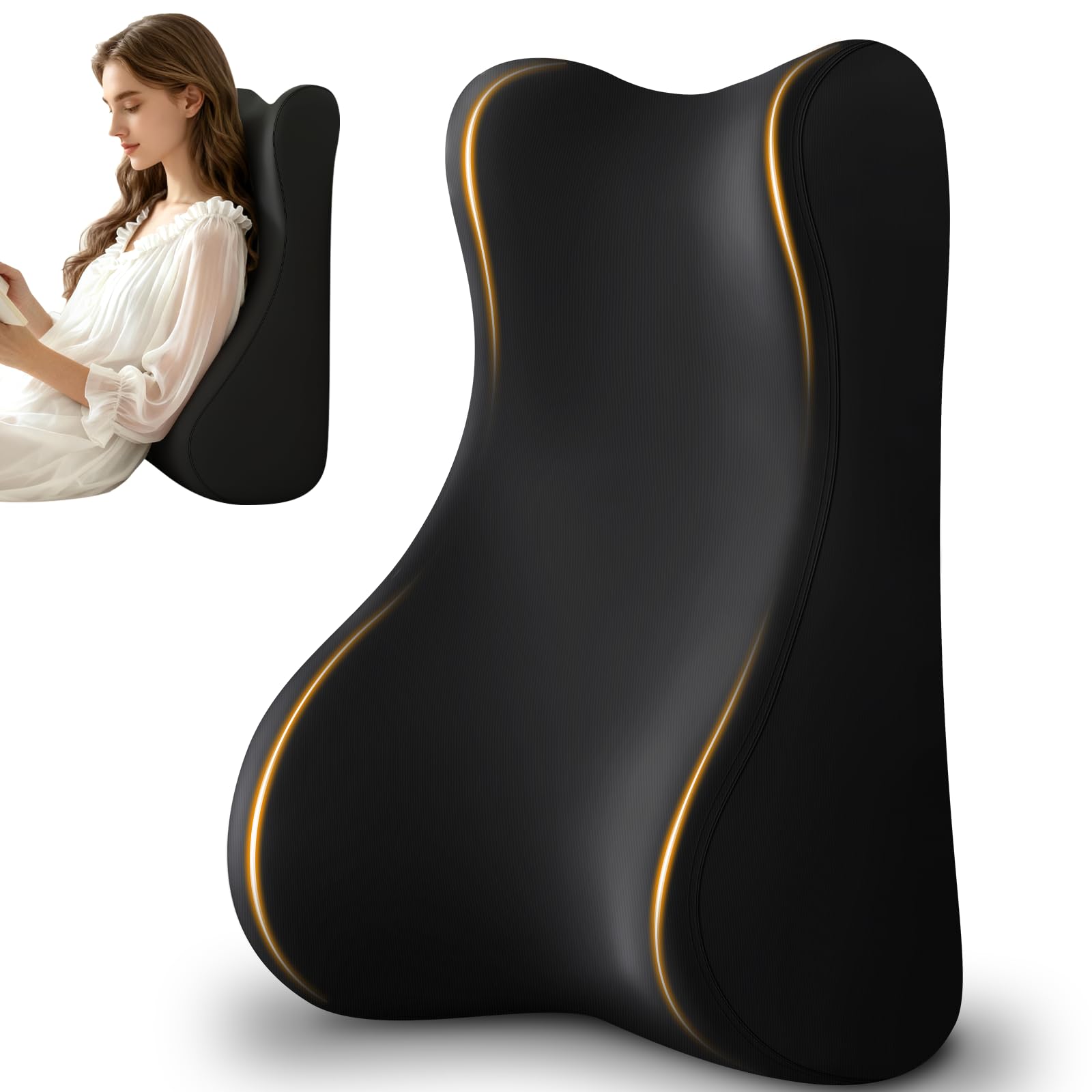 Photo 1 of JIPORIER Bed Reading Pillow with Lumbar Support
