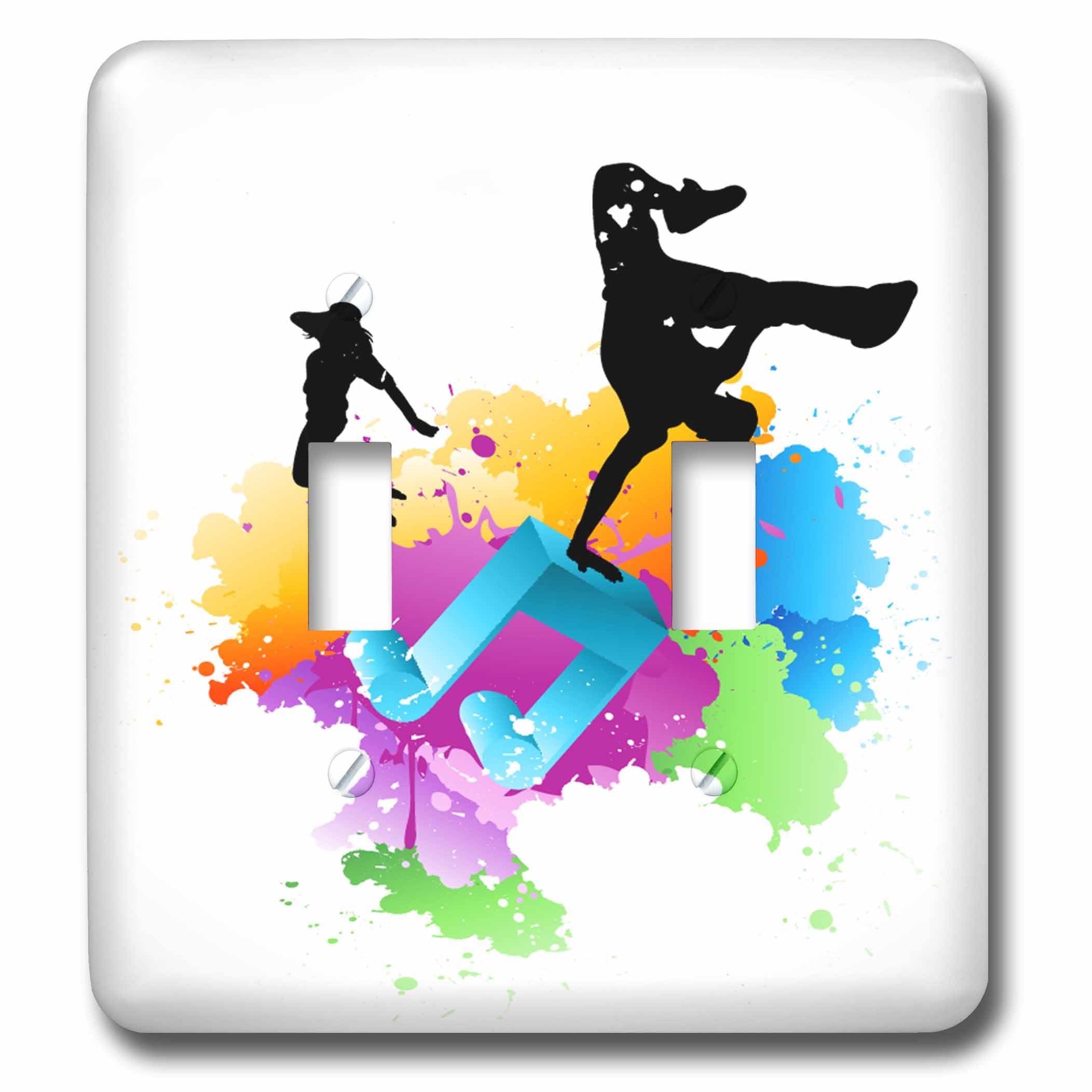 Interruptor doble de hip hop para renovar llaves de luz aburridas con diseño multicolor