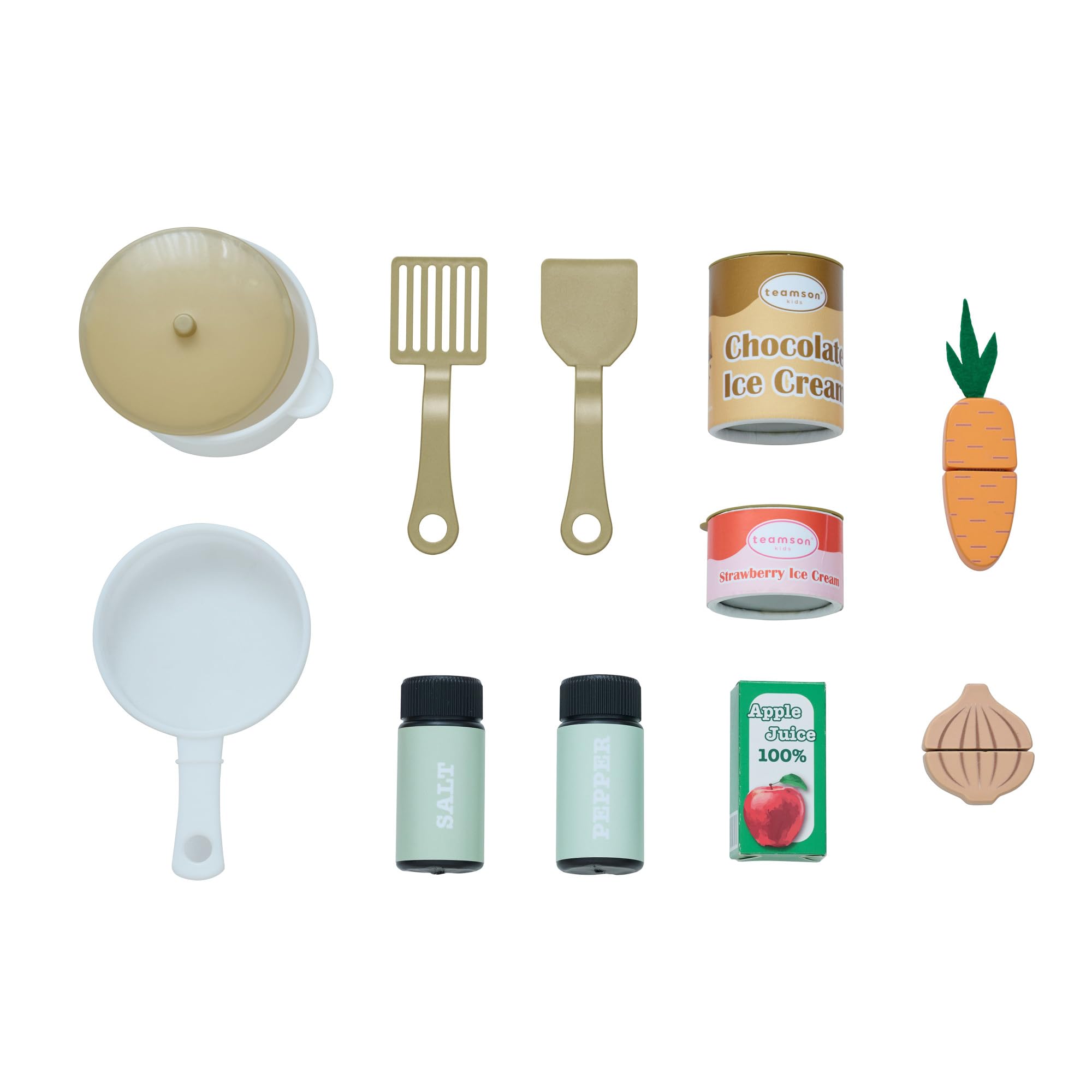 Teamson Kids Little Chef Chester Kinderküche in Grün mit Zubehör, Spielküche für Kinder aus Holz mit Herd, Backofen und Stauraum | mit Zubehör, Spielküche aus Holz, mit Herd, Backofen, Stauraum