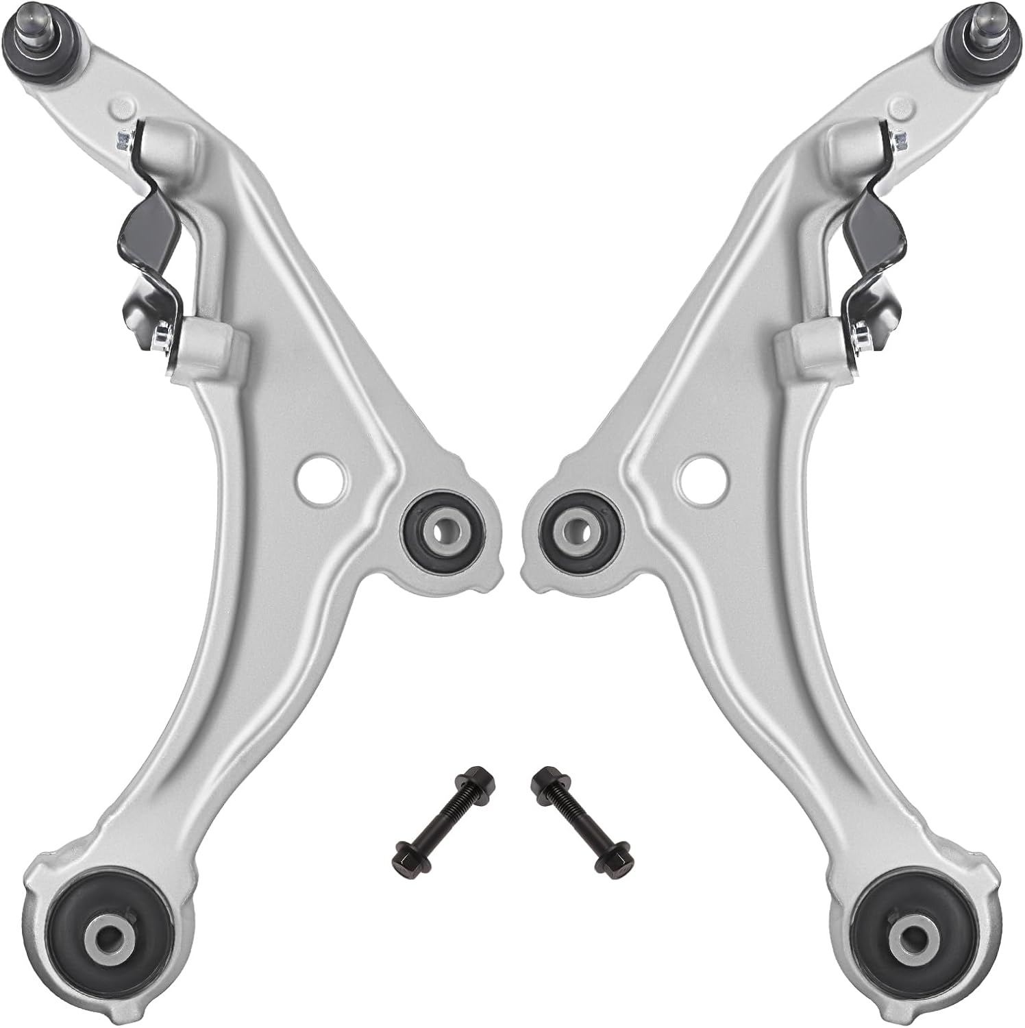10Pcs Front Lower Control Arm Kit w/Ball Joint Fit For 2007-2009 2010-2012 Ni-ssan Altima, Outer Inner Tie Rod End, Sway Bar Link, Boots (OE# K620195 K620196 K750783 EV800356 ES800357 ES800358)