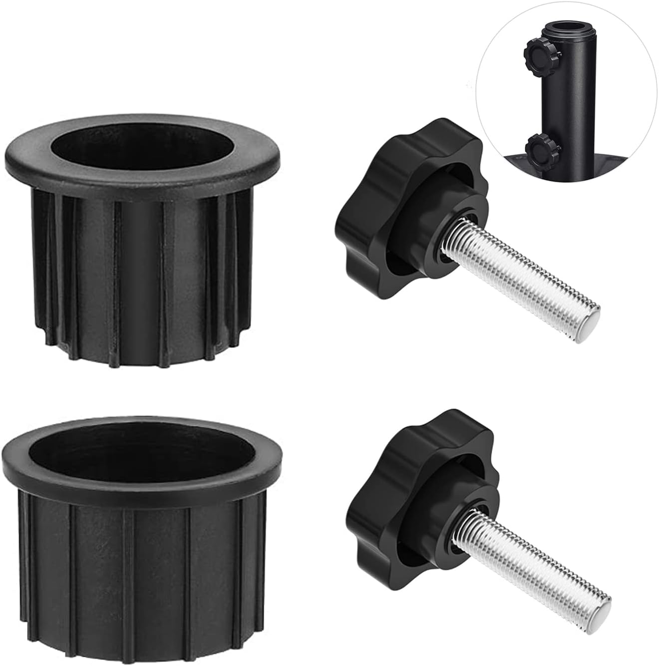 4 Pcs Patio Umbrella Parasol Base Stand Hole Ring Plug