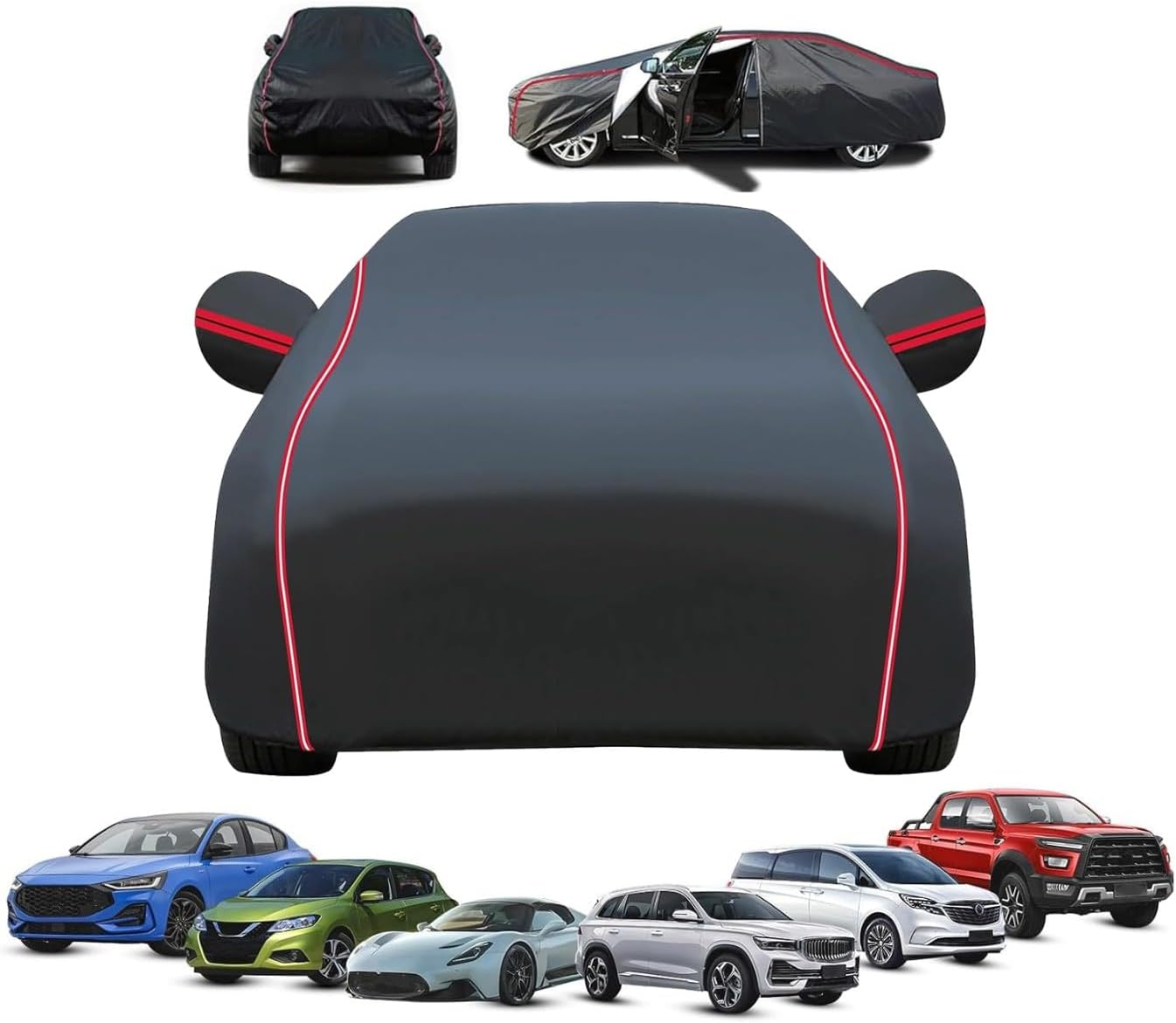 Car Covers for Maserati Levante,Multi-Season Car Cover-Rain Resistant+Sun Protection+Air Permeable + Anti-Dust,Soft Lining & Elastic Edging with Storage Bag